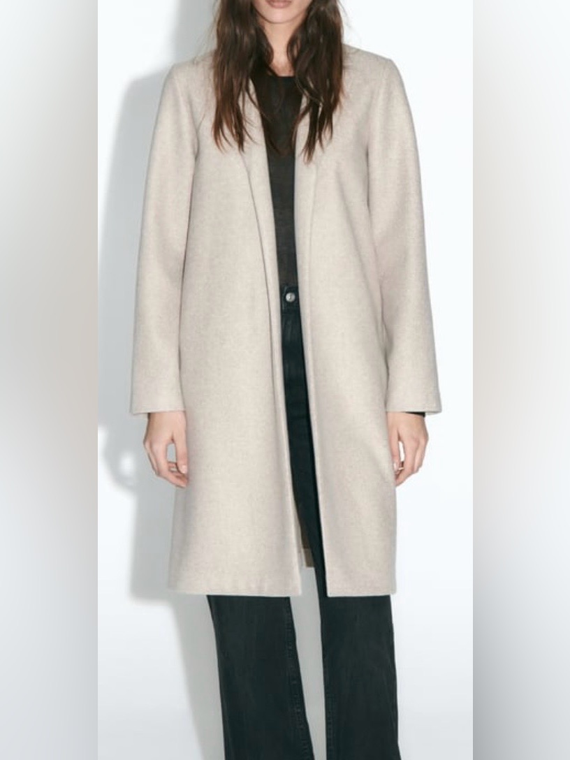 Brand New With Tags!! Zara Felt Texure Coat